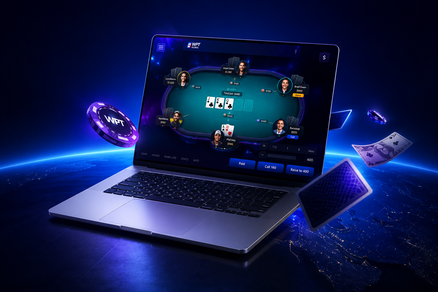 WPT扑克多设备客户端展示
